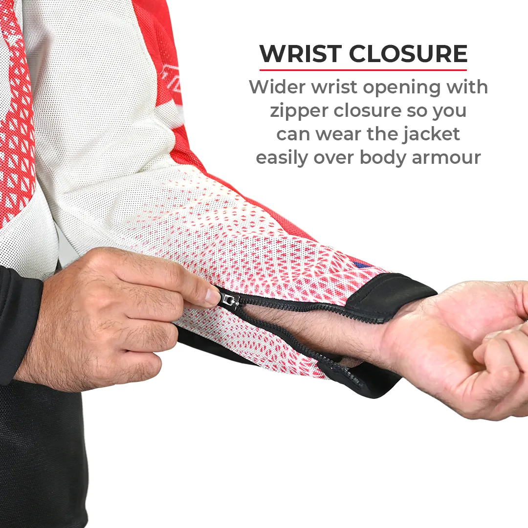 Viaterra Corbett Custom Color - Off Road Trail Riding Jacket - Red-Blue - Image 9