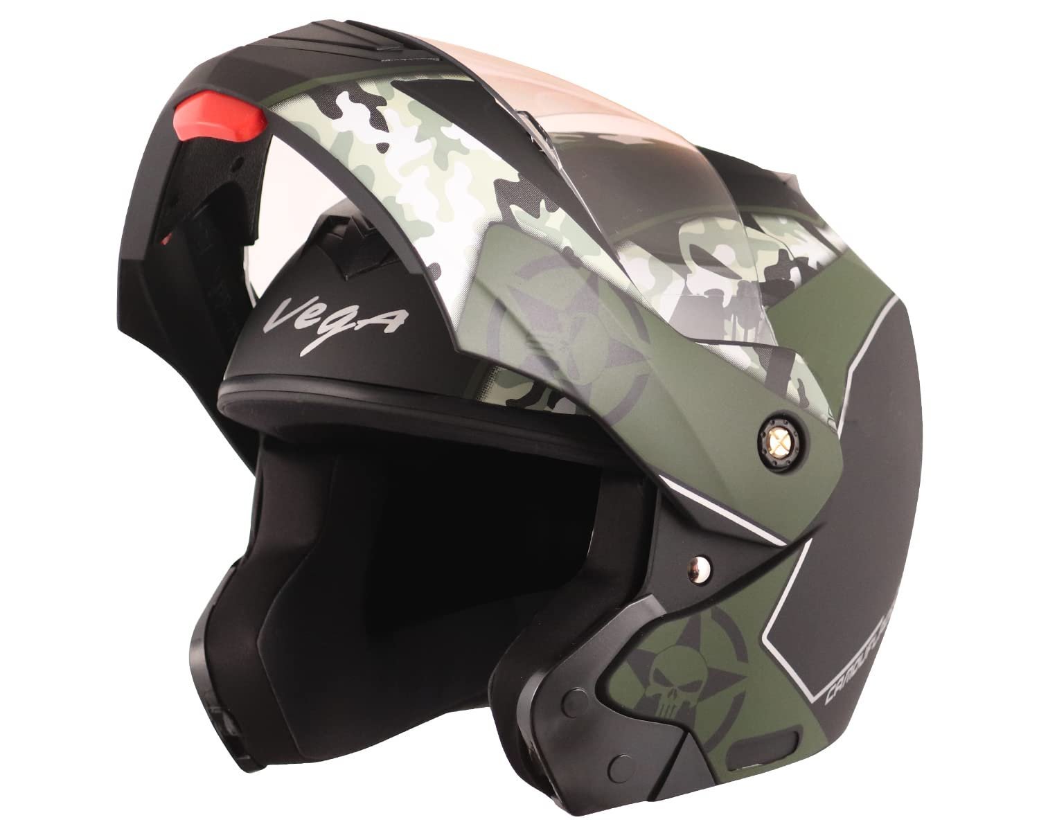 VEGA CRUX DX CAMOUFLAGE DULL BATTLE GREEN HELMET - Image 3