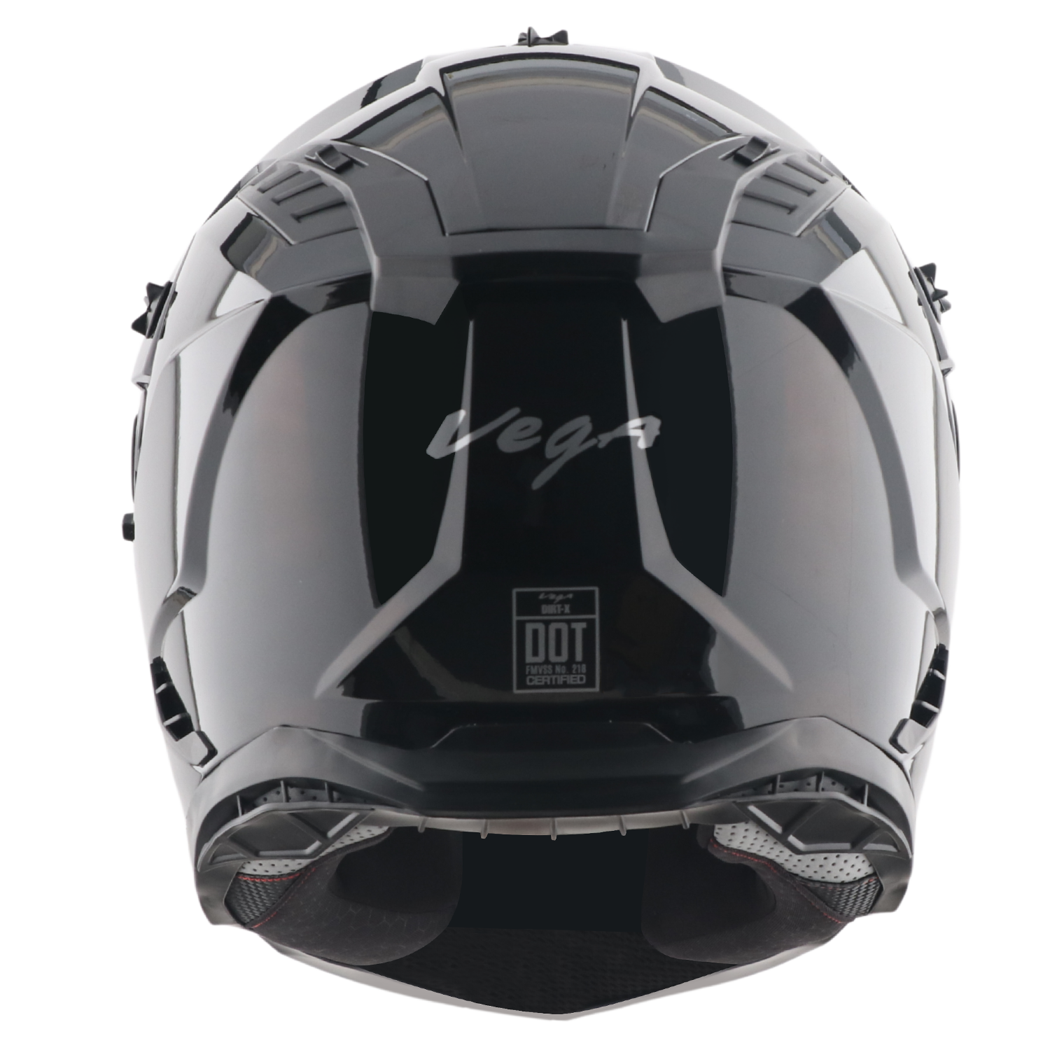 VEGA VF-11 Dirt-X Solid Colors Helmet - Black - Image 3
