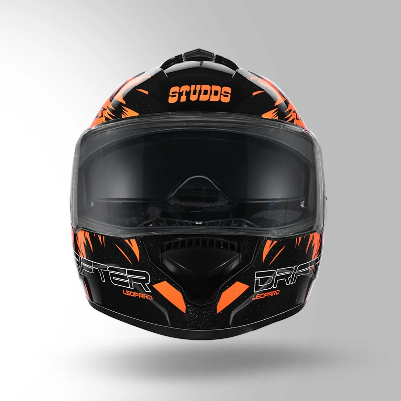 STUDDS DRIFTER D2 LEOPARD DECOR N10 BLACK ORANGE - Image 3
