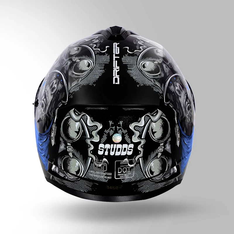 STUDDS DRIFTER D3 RAMPAGE DECOR N1 GREY BLUE - Image 6