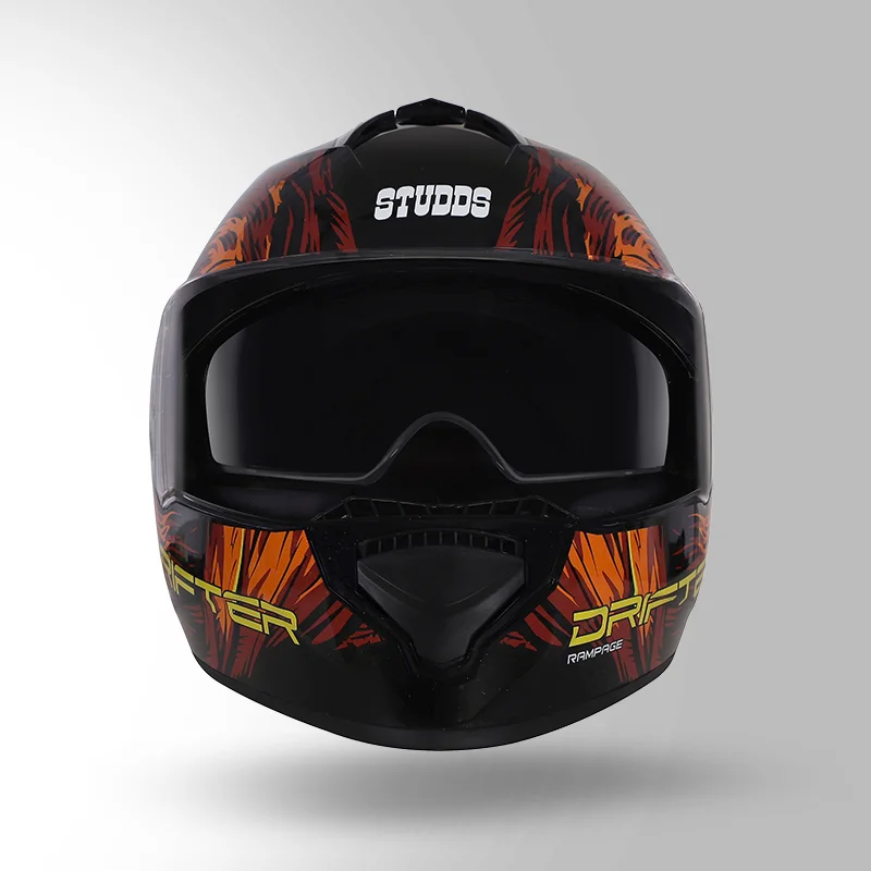 STUDDS DRIFTER D3 RAMPAGE DECOR N10 RED ORANGE - Image 4