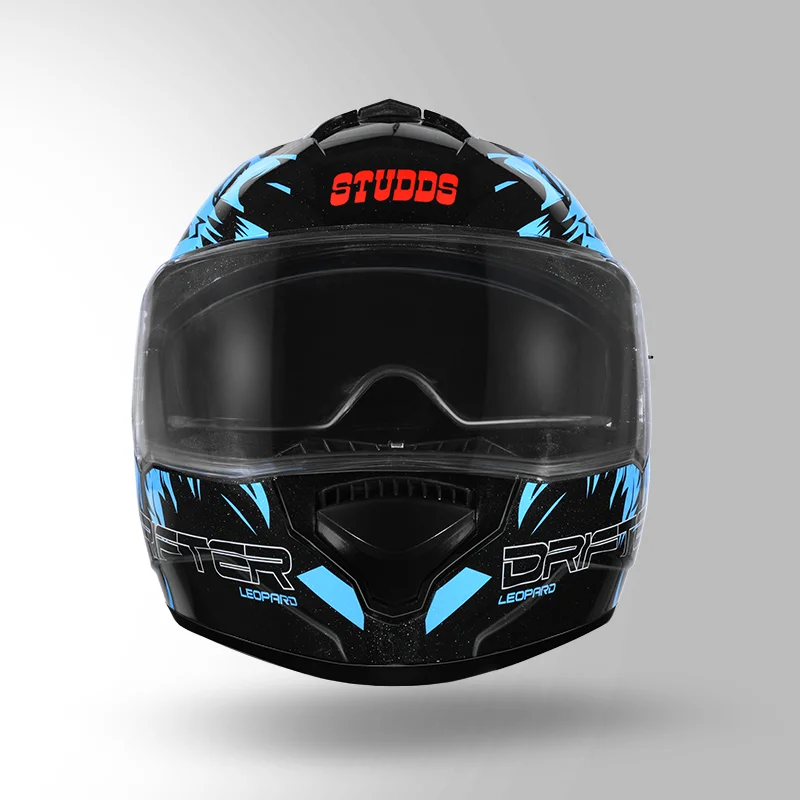 STUDDS DRIFTER D2 LEOPARD DECOR N1 BLACK BLUE - Image 3