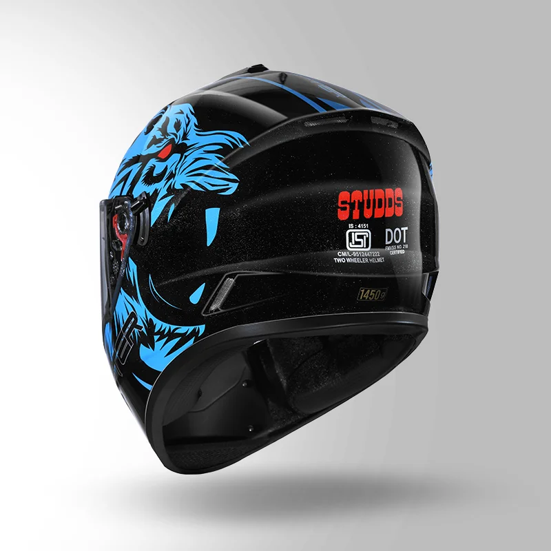 STUDDS DRIFTER D2 LEOPARD DECOR N1 BLACK BLUE - Image 6