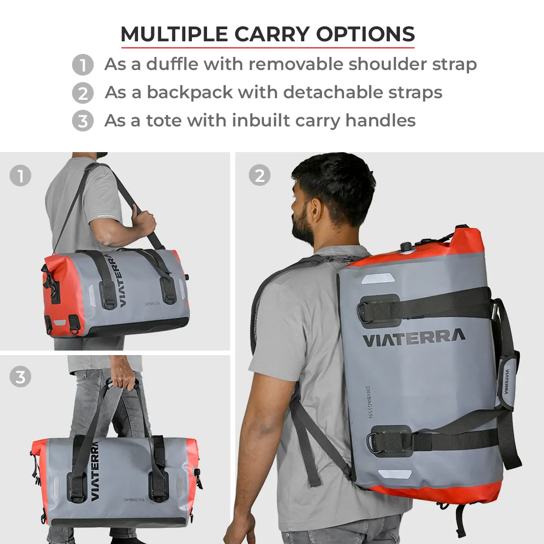ViaTerra DryBag 55L - 100% Waterproof Motorcycle Tailbag (Universal) - Image 12