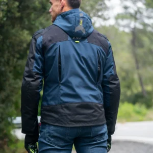 LS2 Zirconium EVO motorcycle jacket blue black yellow with CE certified protection