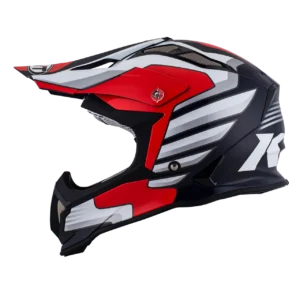 KYT MX Strike Eagle Wings Black White Red Helmet