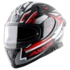 APEX STREAK HELMET DULL BLACK RED FULL FACE HELMET FOR MAN AND WOMAN