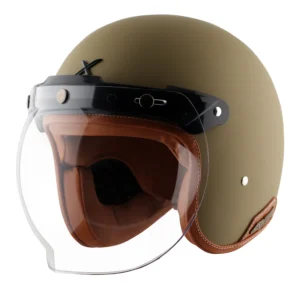 AXOR RETRO JET SOLID DULL DESERT STORM HELMET FOR MAN AND WOMEN