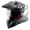 AXOR X-CROSS DUAL VISOR ORBIT HELMET DULL ATHENA GREY BLACK