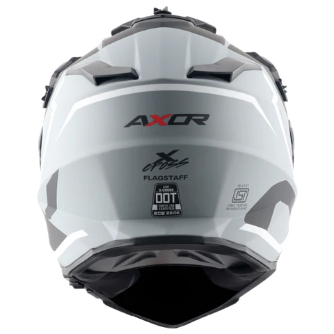 AXOR X-CROSS DUAL VISOR FLAGSTAFF HELMET DULL NARDO GREY BLACK - Image 5