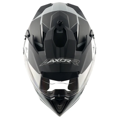 AXOR X-CROSS DUAL VISOR FLAGSTAFF HELMET DULL NARDO GREY BLACK - Image 9