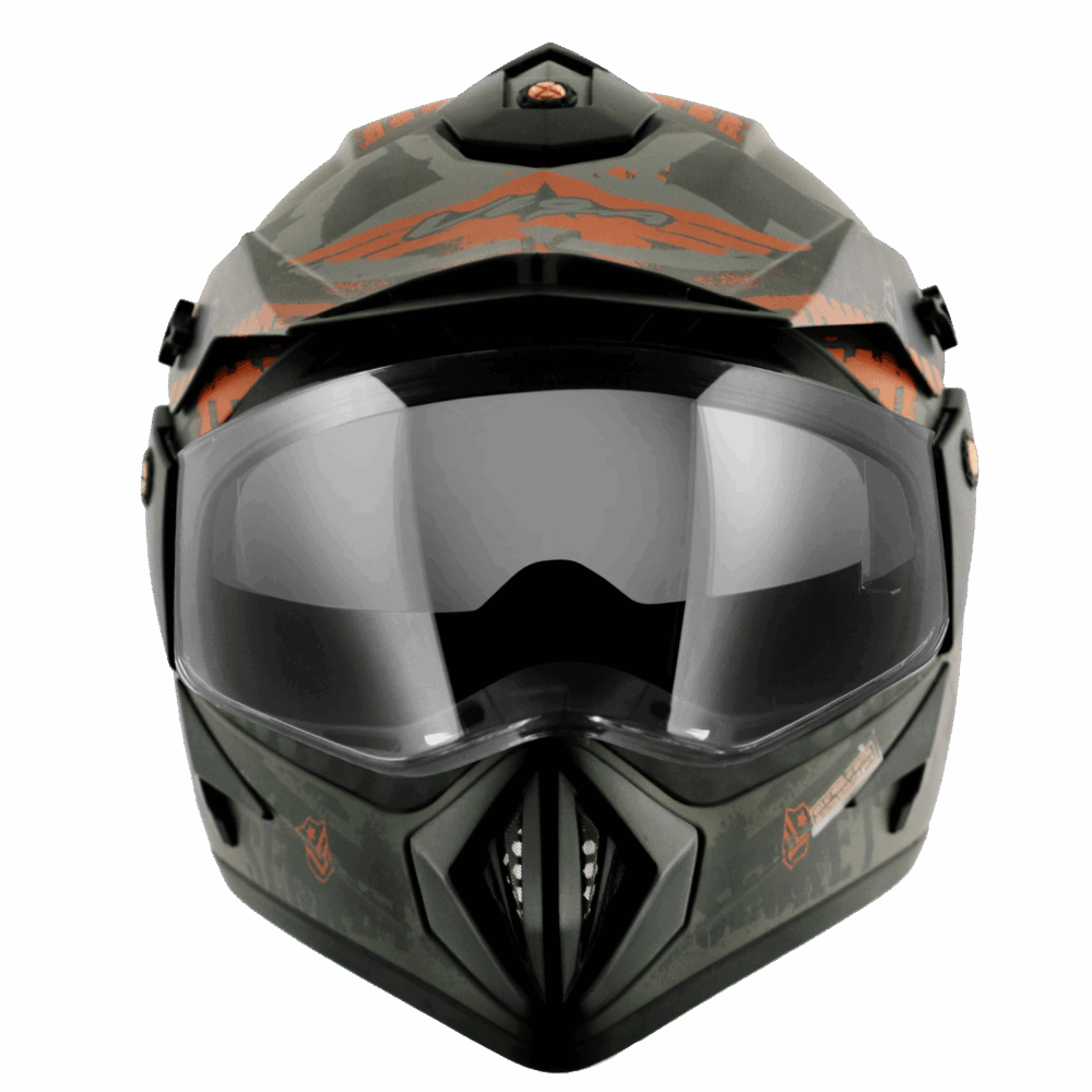 VEGA Off Road D/V Secret Helmet - Dull-green-black - Image 4