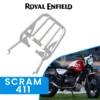 Grand Pitstop EXTENDED TOP RACK WITHOUT PLATE - Silver for Royal Enfield - SCRAM 411