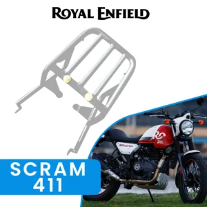 Grand Pitstop EXTENDED TOP RACK WITHOUT PLATE - Silver for Royal Enfield - SCRAM 411