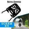 Grand Pitstop TOP RACK WITH PLATE - Black for Royal Enfield - SCRAM 411