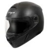 VEGA EVO LEATHER FINISH BLACK HELMET