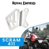 GrandPitstop FRONT BRAKE CALIPER COVER - Silver for Royal Enfield - SCRAM 411