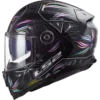 LS2 FF811 Vector II Tropical Gloss Black White Full Face Helmet with Sun Visor