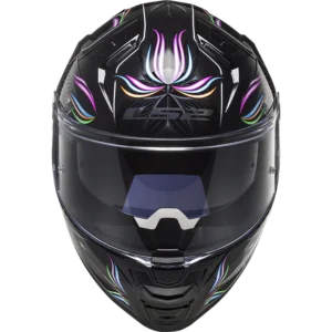 LS2 FF811 Vector II Tropical Gloss Black White Full Face Helmet with Sun Visor