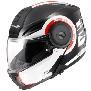 LS2 Scope II Solid Matt Black modular motorcycle helmet front view