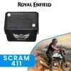 GRAND PITSTOP FRONT FLUID RESERVOIR COVER - Black for Royal Enfield - SCRAM 411