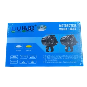 LIU HJG Original 80W Mini Mercedes Y Lens Ultra Wide LED Fog Lights – Dual Color White/Yellow, Pair