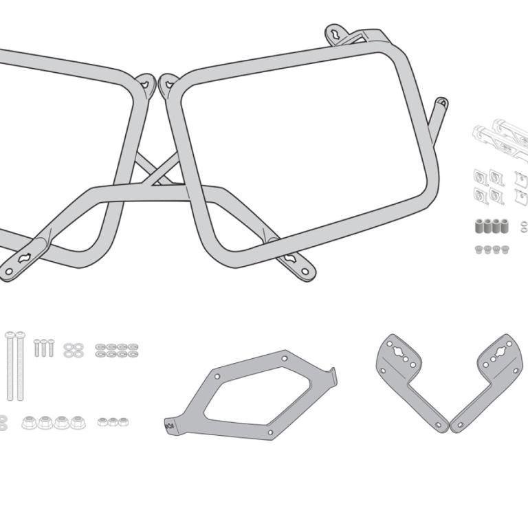 GIVI Specific Pannier Holder for Monokey Cam-Side Trekker Outback Side Cases for Triumph Tiger 1200 GT – PLO6422CAM - Image 2