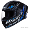SMK STELLAR TAOTEI GL265 WITH EXTENDED VISOR GRAPHICS FULL FACE HELMET