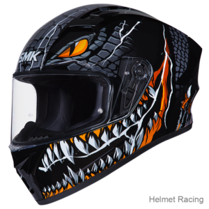 SMK STELLAR TAOTEI GL267 WITH EXTENDED VISOR GRAPHICS FULL FACE HELMET