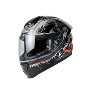 LS2 FF352 FLASH MONSTER GLOSS BLACK GREY