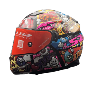 LS2 FF320 STREAM EVO COMICS BLACK (D-RING)