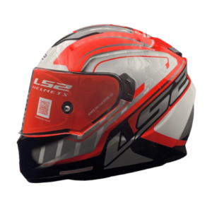 LS2 FF320 STREAM EVO LETAILS GRAY RED (D-RING)