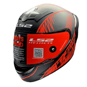 LS2 FF352 ROOKIE WRITED MATT BLACK RED