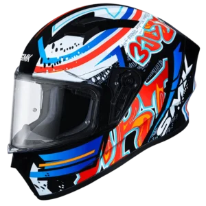 SMK STELLAR GRAFFITI GL237 GLOSSY FULL FACE HELMET