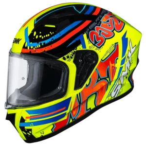 SMK STELLAR GRAFFITI GL437 GLOSSY FULL FACE HELMET