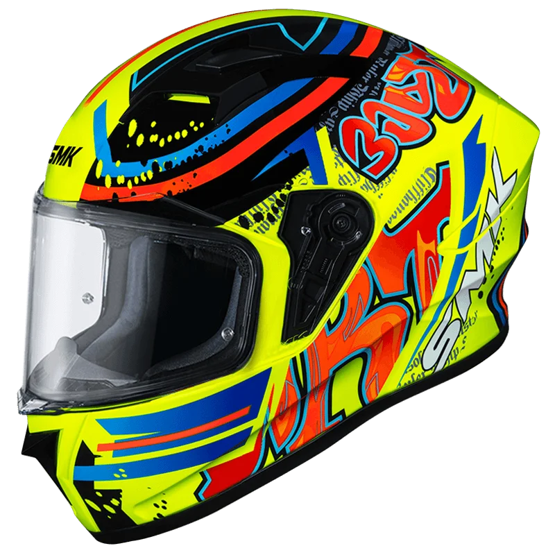 SMK STELLAR GRAFFITI GL437 GLOSSY FULL FACE HELMET
