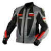 Axor Falcon Black and Red motorcycle jacket featuring Titanium shoulder plates and Safe-Tech Level 2 protectors