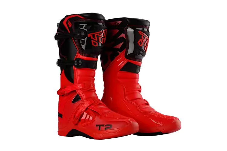 TIGER TR T2 Motocross Off-Road Boots Red Black for Men