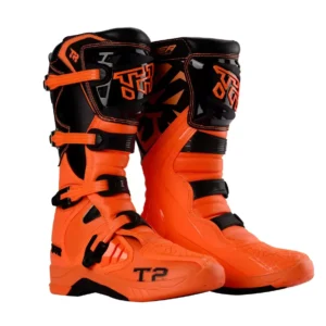 TIGER TR T2 Motocross Off Road Boots Orange Black for Men – Protective Riding Footwear