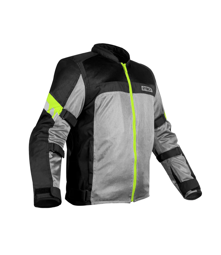RYNOX HELIUM GT 2 JACKET BLACK HI -VIZ GREEN