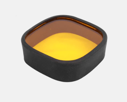 HJG 4 LED Square White With Yellow Filter – Auxillary Light for Motorcycles – pair - Image 2