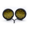 HJG 70 Watts Round Fog Lights with Yellow Cap for Motorcycles, Offroad Vehicles and Cars