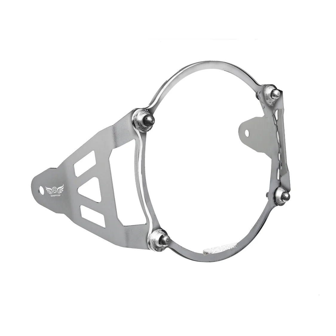 GRANDPITSTOP HEADLIGHT GUARD - Silver for Royal Enfield - SCRAM 411 - Image 3