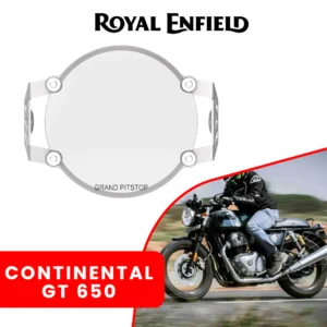 GRANDPITSTOP HEADLIGHT GUARD - Silver for Royal Enfield - CONTINENTAL GT