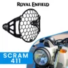 GRAND PITSTOP HEADLIGHT GRILL - Black for Royal Enfield - SCRAM 411