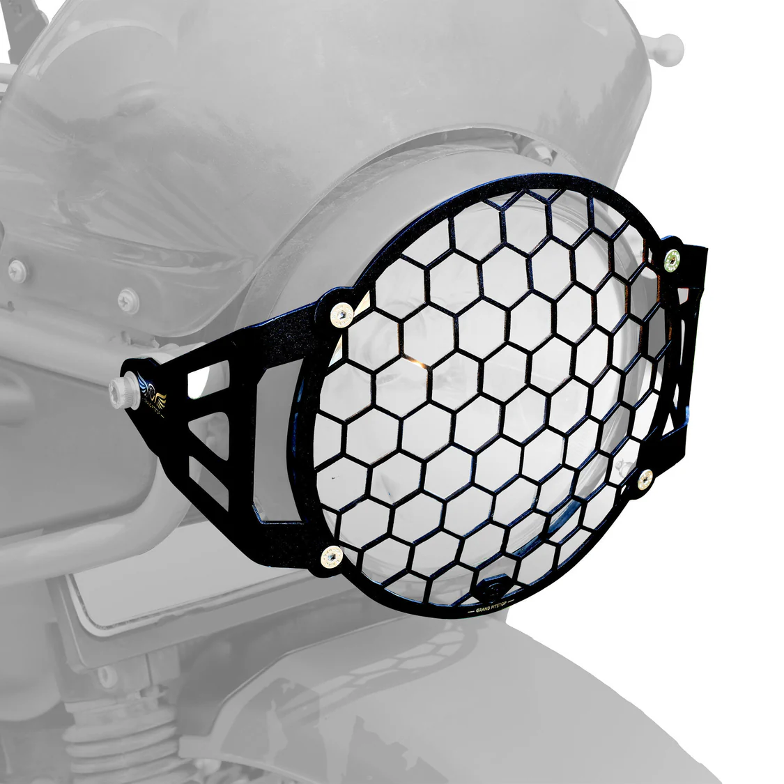 GRAND PITSTOP HEADLIGHT GRILL - Black for Royal Enfield - SCRAM 411 - Image 5
