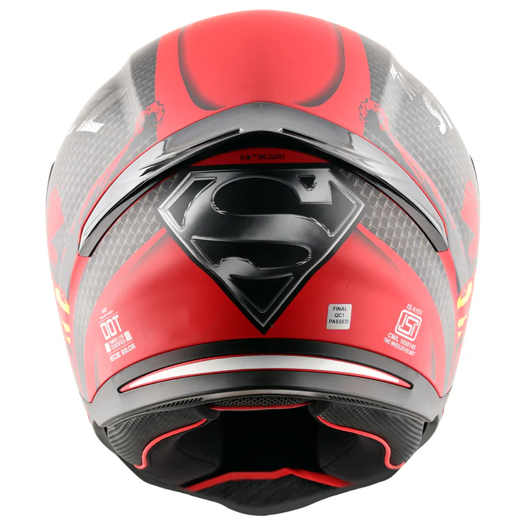 Axor Hunter DC Superman Helmet- Dull Red Black - Image 5