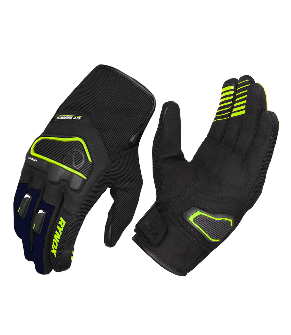 Rynox Helium GT 2 Gloves (Black Hi-Viz Green)