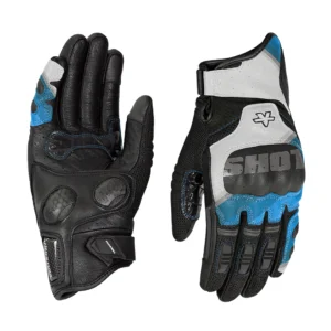 Viaterra HOLESHOT PRO – SEMI GAUNTLET HYBRID RIDING GLOVES - Blue